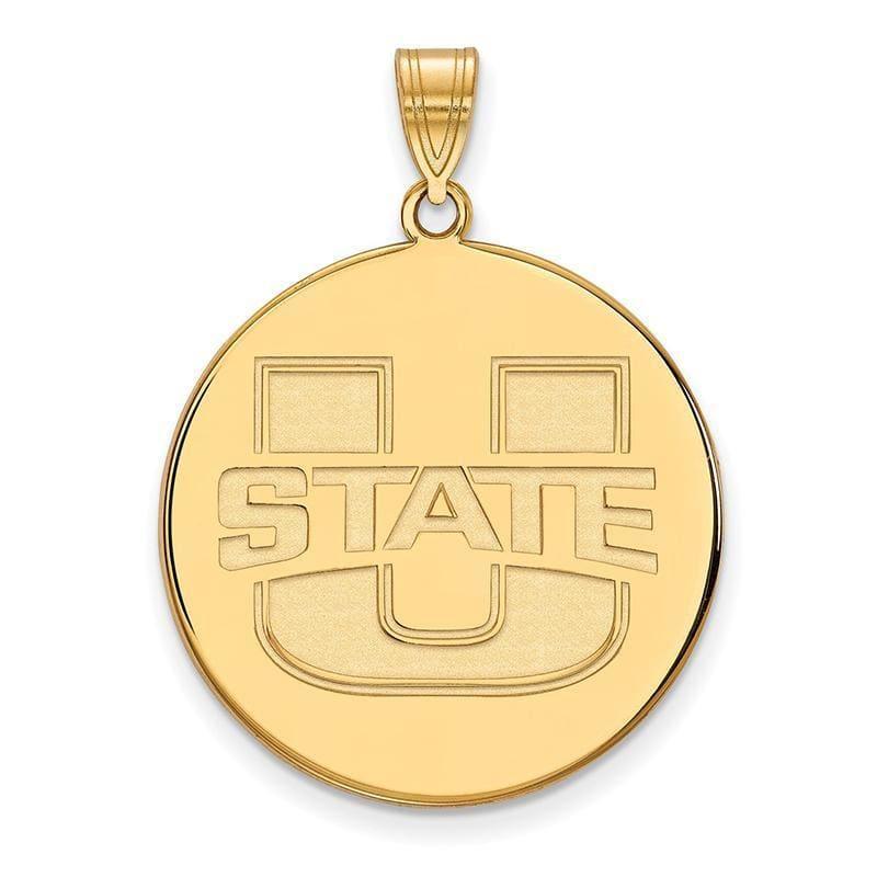 10ky LogoArt Utah State XL Disc Pendant - Seattle Gold Grillz