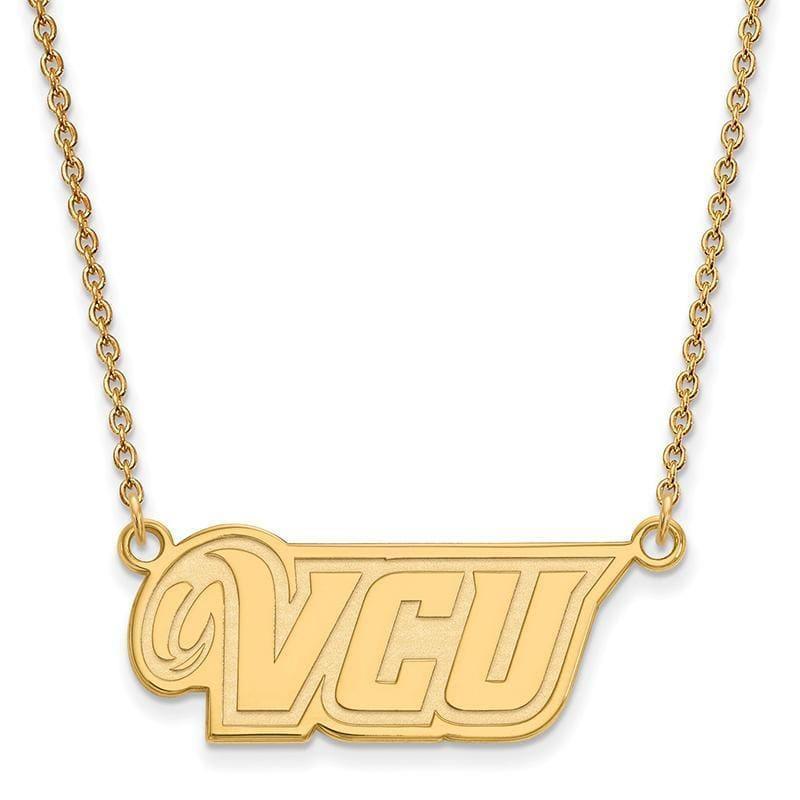 10ky LogoArt Virginia Commonwealth University Small Pendant w-Necklace - Seattle Gold Grillz