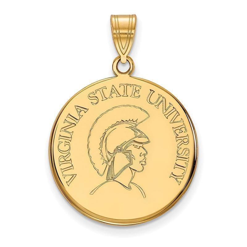 10ky LogoArt Virginia State University Large Disc Pendant - Seattle Gold Grillz