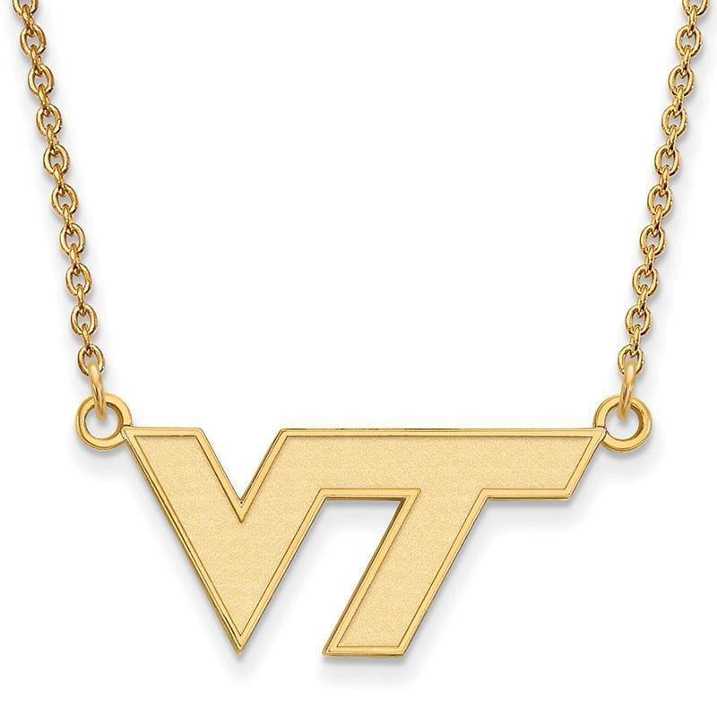 10ky LogoArt Virginia Tech Small Pendant w-Necklace - Seattle Gold Grillz