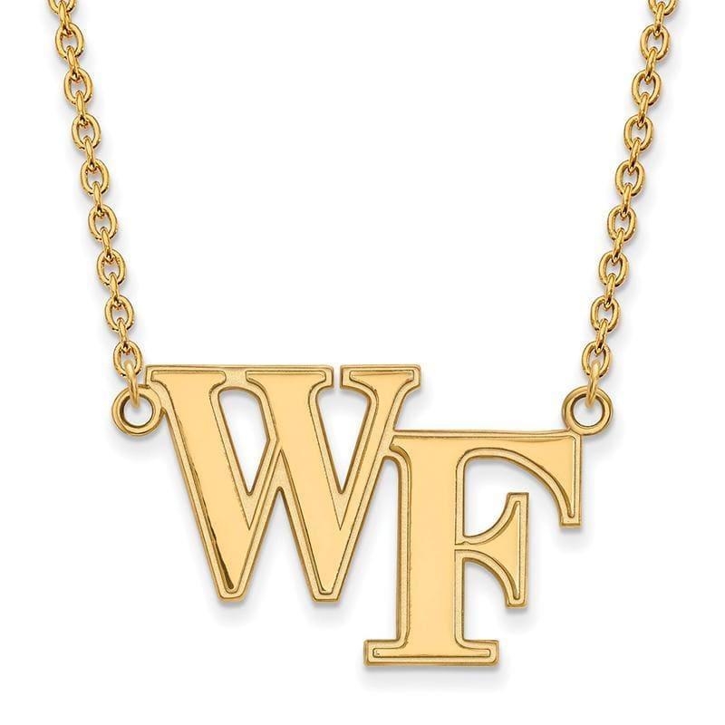 10ky LogoArt Wake Forest University Large Pendant w-Necklace - Seattle Gold Grillz