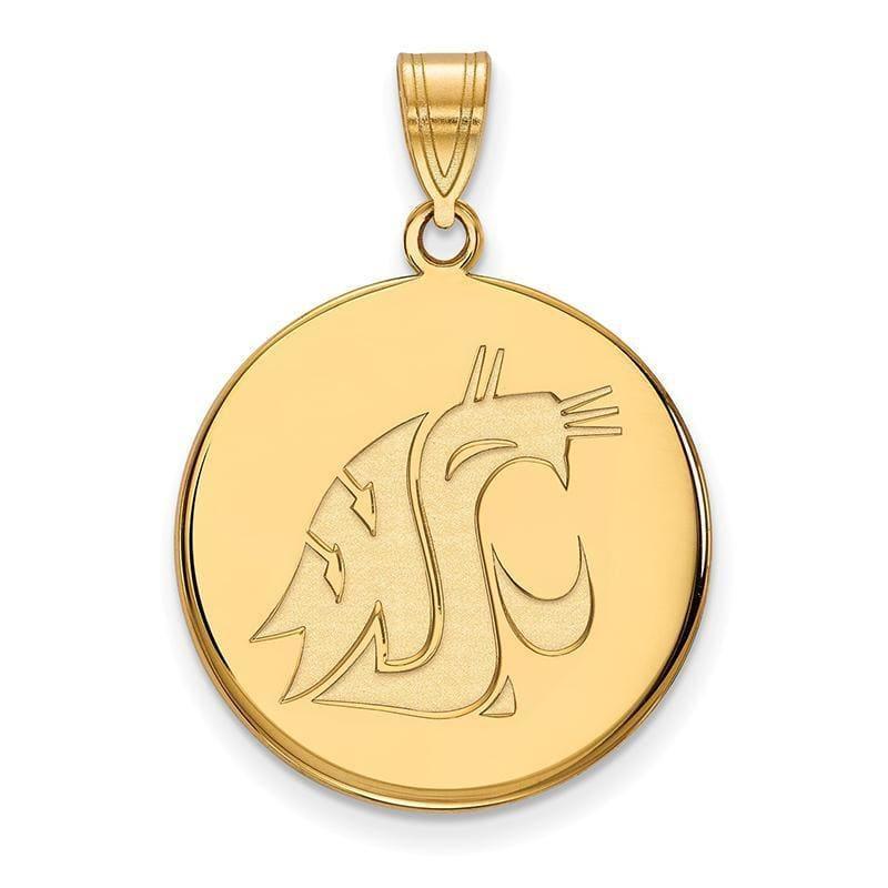 10ky LogoArt Washington State Large Disc Pendant - Seattle Gold Grillz