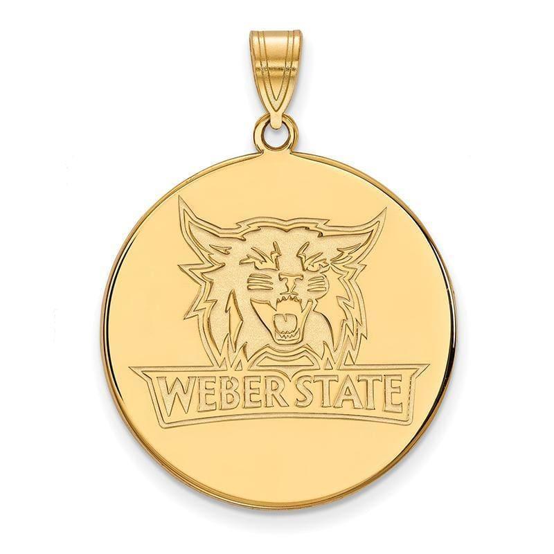10ky LogoArt Weber State University XL Disc Pendant - Seattle Gold Grillz
