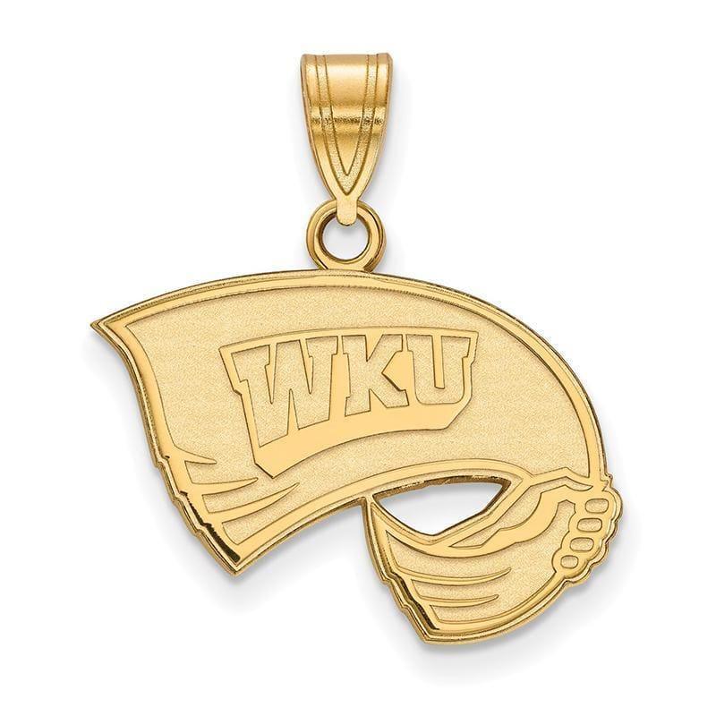 10ky LogoArt Western Kentucky University Medium Pendant - Seattle Gold Grillz