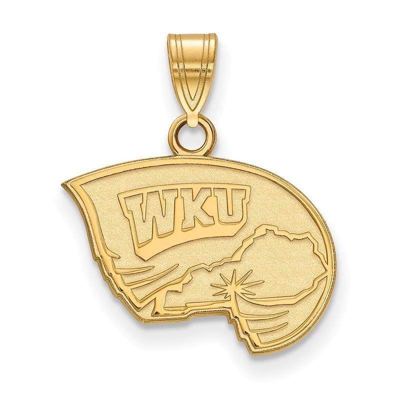 10ky LogoArt Western Kentucky University Small Pendant - Seattle Gold Grillz
