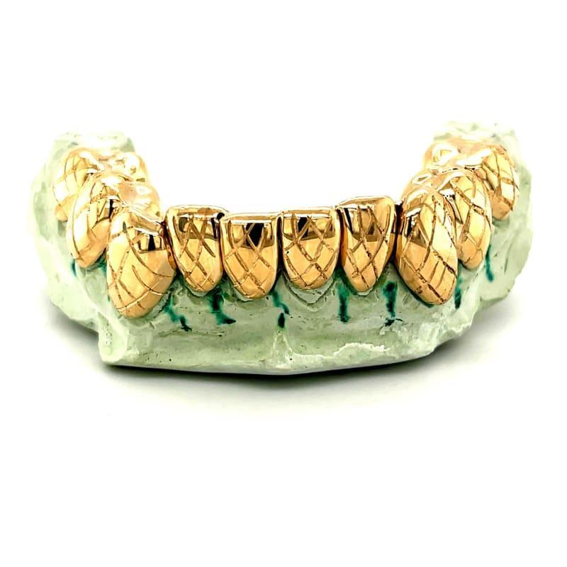 10pc Gold Cracked Egg Grillz - Seattle Gold Grillz