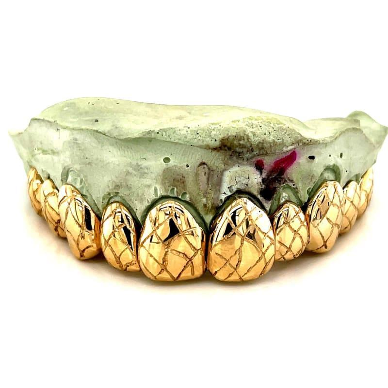 10pc Gold Cracked Egg Grillz - Seattle Gold Grillz