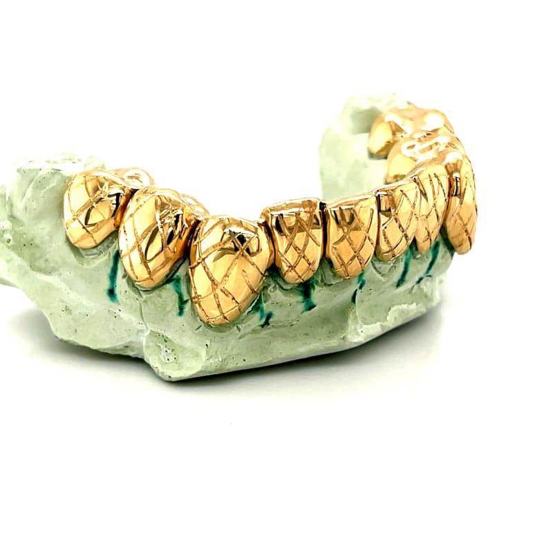 10pc Gold Cracked Egg Grillz - Seattle Gold Grillz