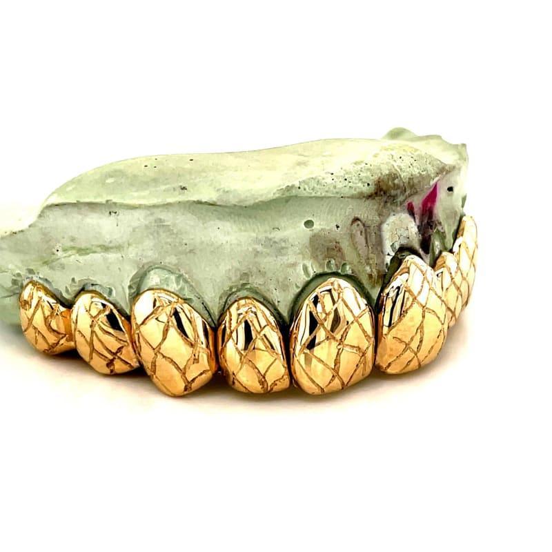 10pc Gold Cracked Egg Grillz - Seattle Gold Grillz