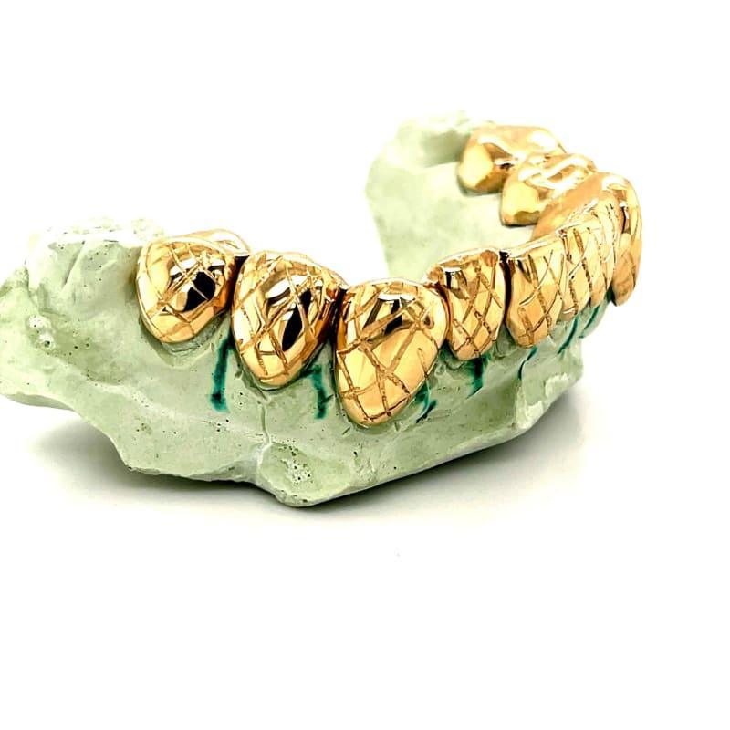 10pc Gold Cracked Egg Grillz - Seattle Gold Grillz
