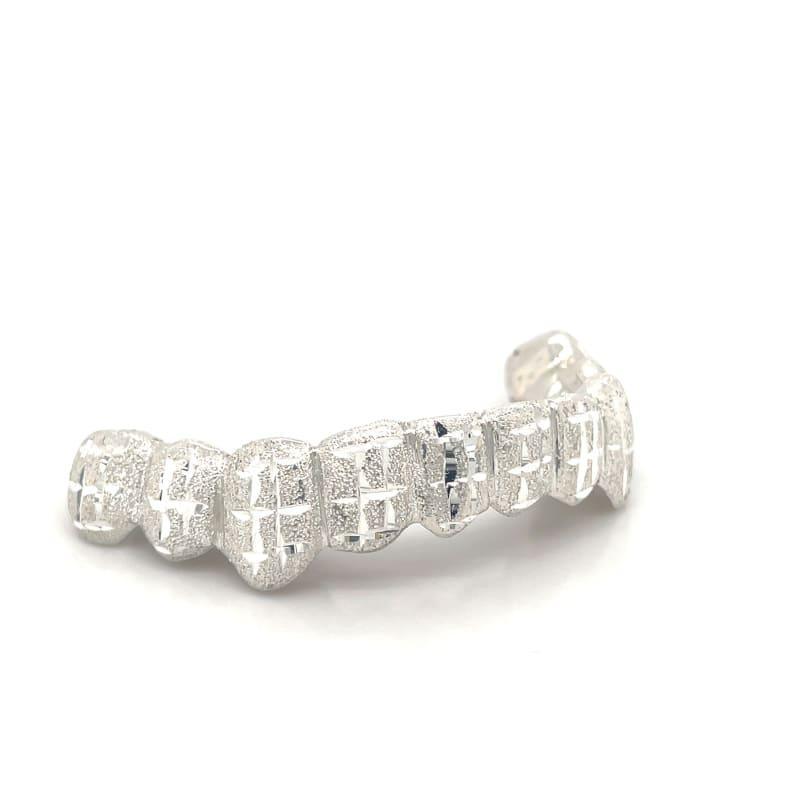 10pc Silver Dusted Bricks Grillz - Seattle Gold Grillz