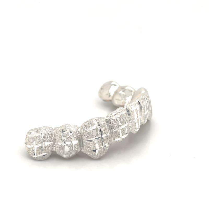 10pc Silver Dusted Bricks Grillz - Seattle Gold Grillz