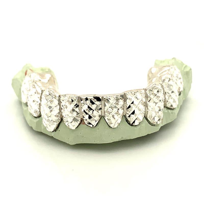 10pc Silver Snowflake Bottom Grillz - Seattle Gold Grillz