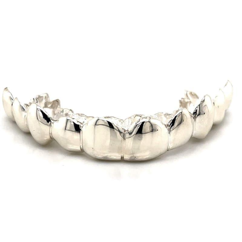 10pc Silver Top Grillz - Seattle Gold Grillz