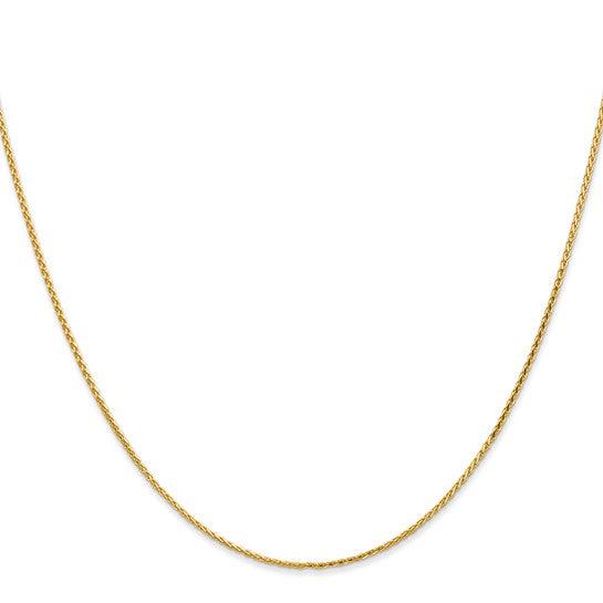 14K 1.0mm Diamond Cut Wheat Chain