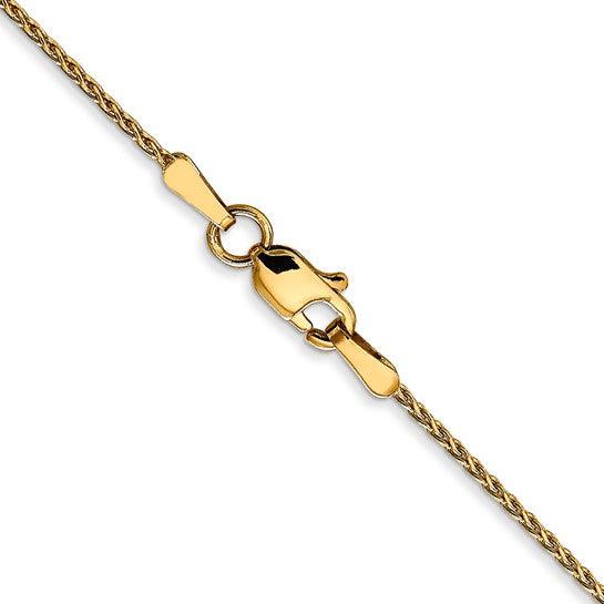 14K 1.0mm Diamond Cut Wheat Chain