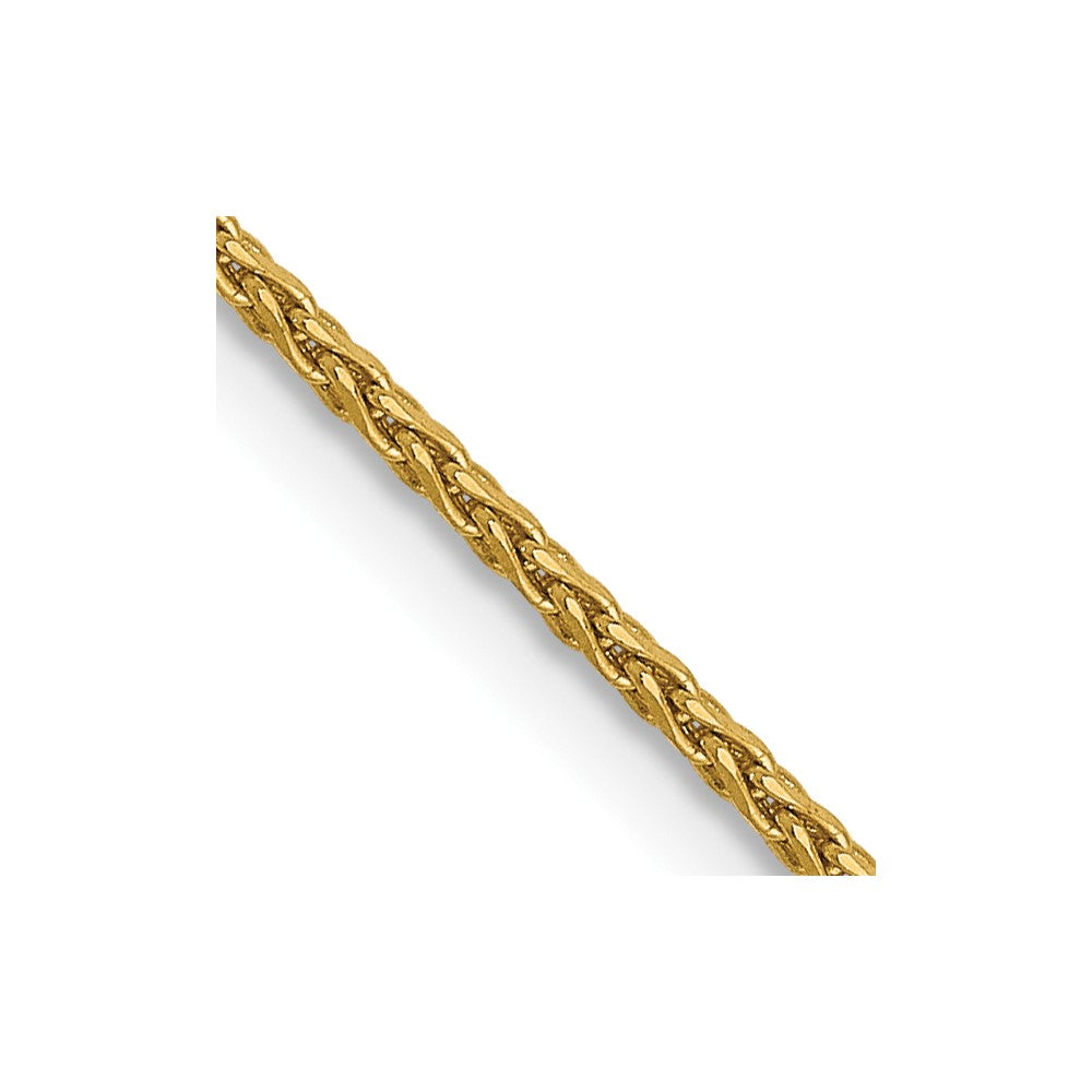 14K Yellow Gold Diamond-Cut Wheat Chain — 1 mm