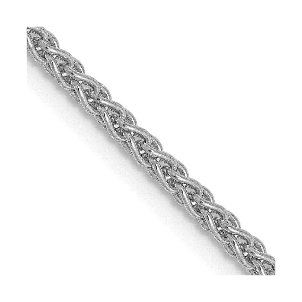 14K White Gold Solid Polished Spiga Chain — 1.65 mm