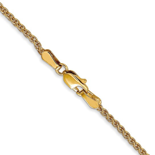 14k 1.65mm Solid Polished Spiga Chain