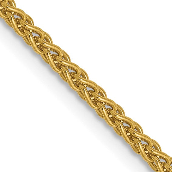 14k 1.65mm Solid Polished Spiga Chain