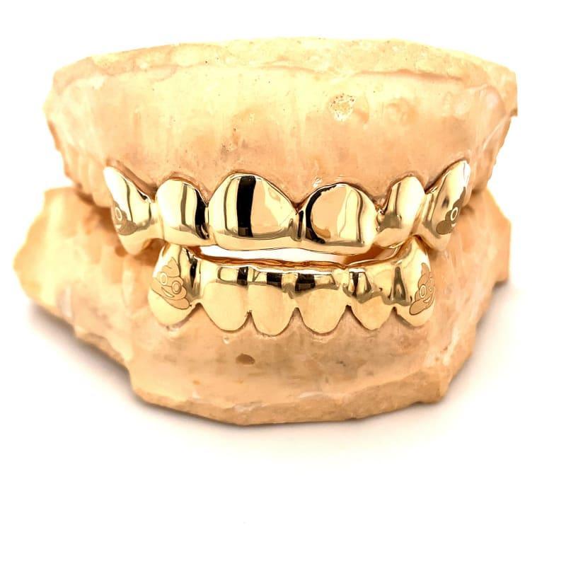 12pc Gold Emoji Grillz Set - Seattle Gold Grillz