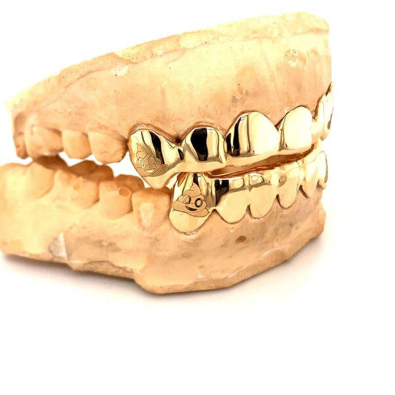 12pc Gold Emoji Grillz Set - Seattle Gold Grillz