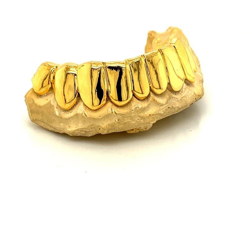 12pc Gold High Polished Bottom Grillz - Seattle Gold Grillz