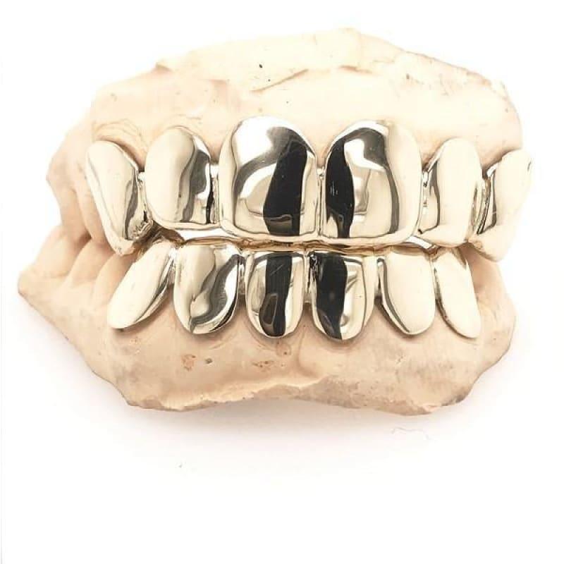 12pc Gold High Polished Grillz - Seattle Gold Grillz
