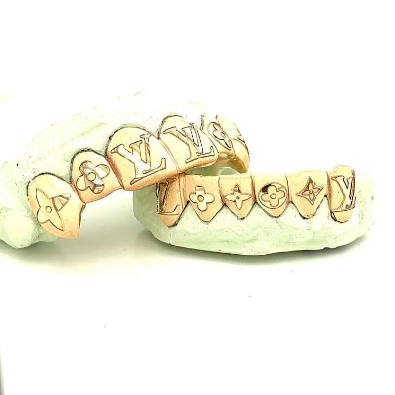 12pc Gold Lasered Grillz Set - Seattle Gold Grillz