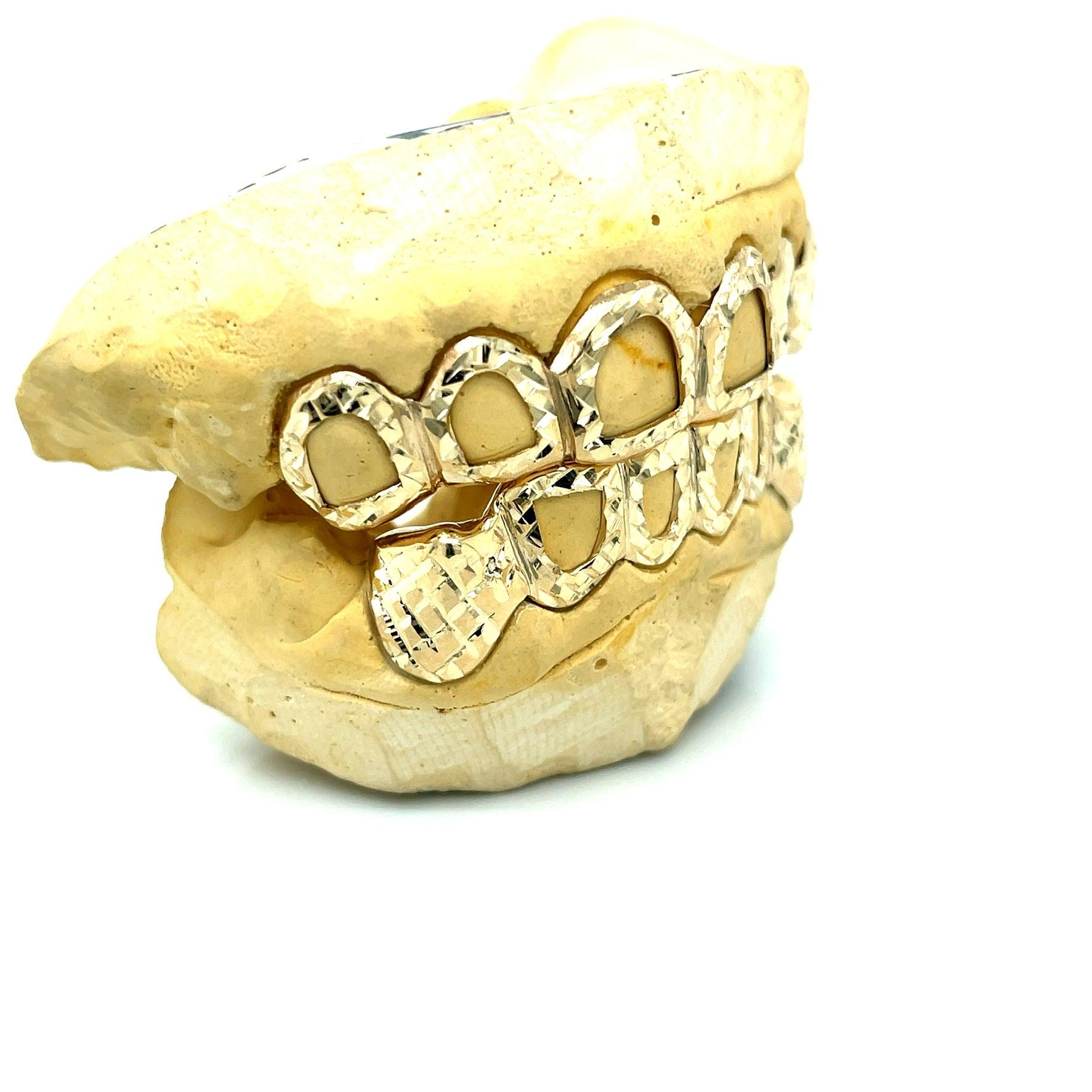 12pc Gold Open Trillion Cut Grillz - Seattle Gold Grillz