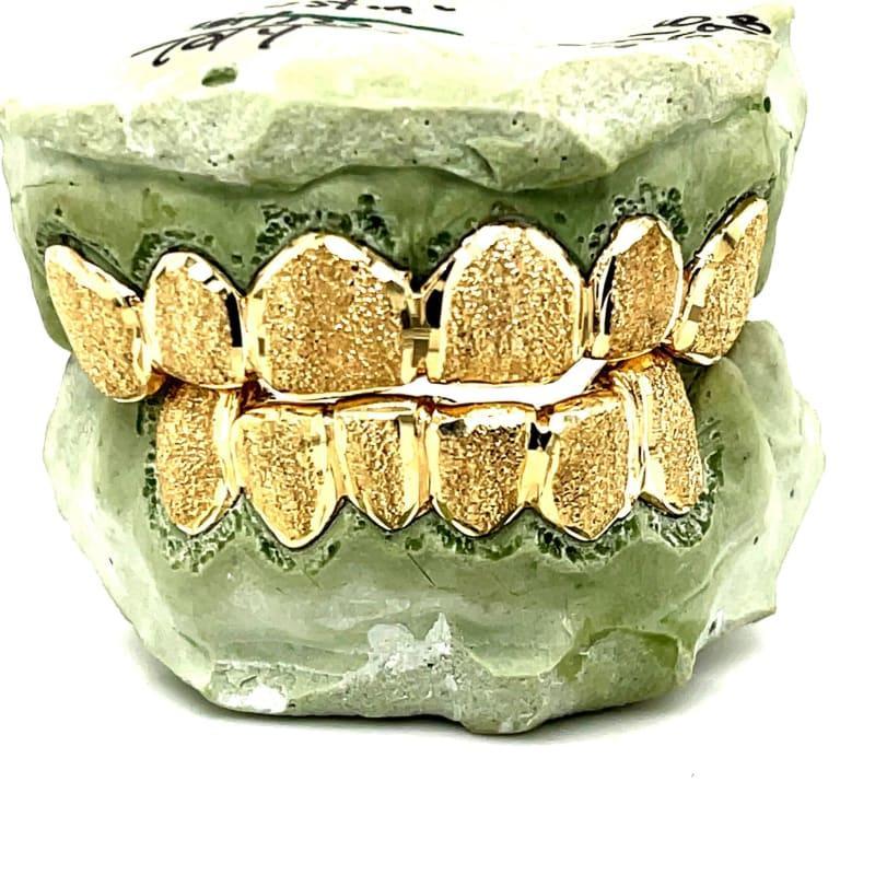 12pc Gold Polished Dust Grillz - Seattle Gold Grillz