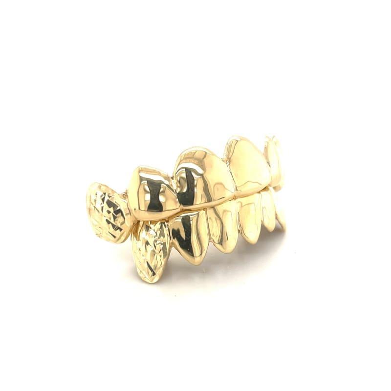 12pc Gold Trillion Cut Fang Grillz - Seattle Gold Grillz