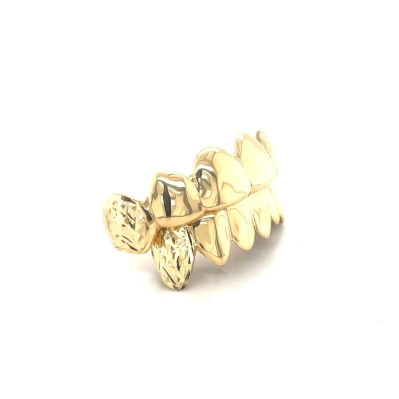 12pc Gold Trillion Cut Fang Grillz - Seattle Gold Grillz