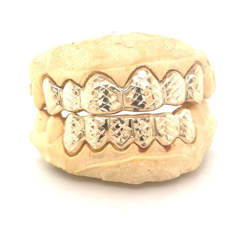 12pc Gold Trillion Cut Grillz - Seattle Gold Grillz