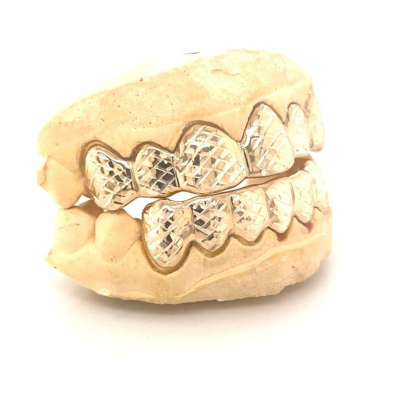 12pc Gold Trillion Cut Grillz - Seattle Gold Grillz