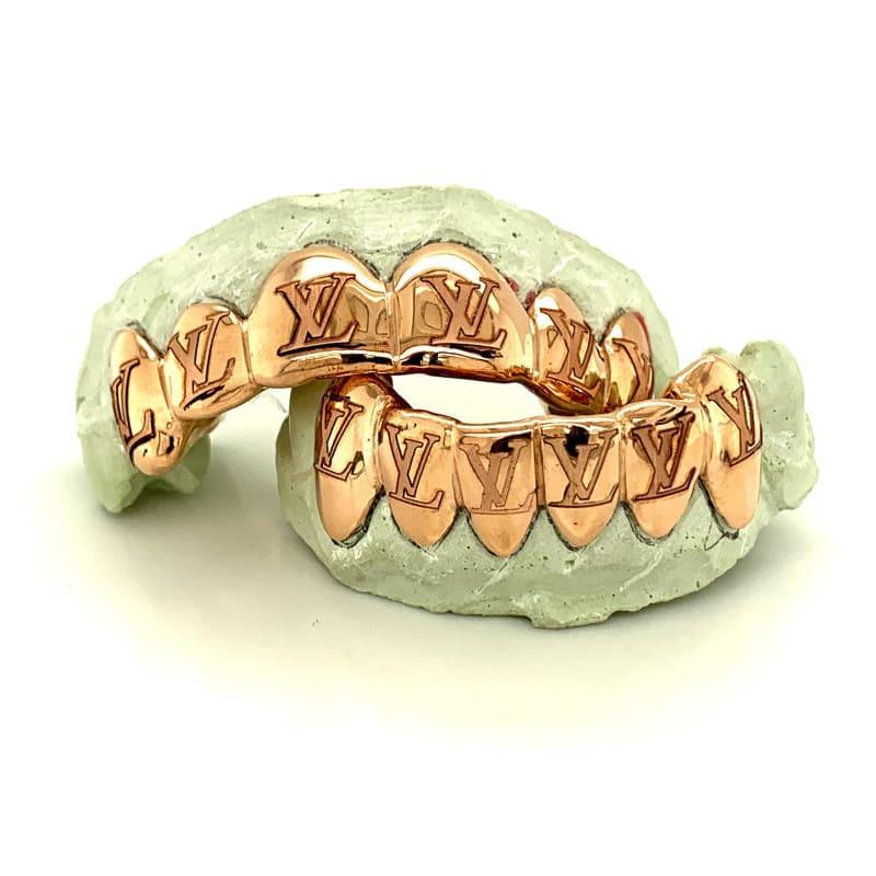 12pc Rose Gold Lasered Grillz - Seattle Gold Grillz