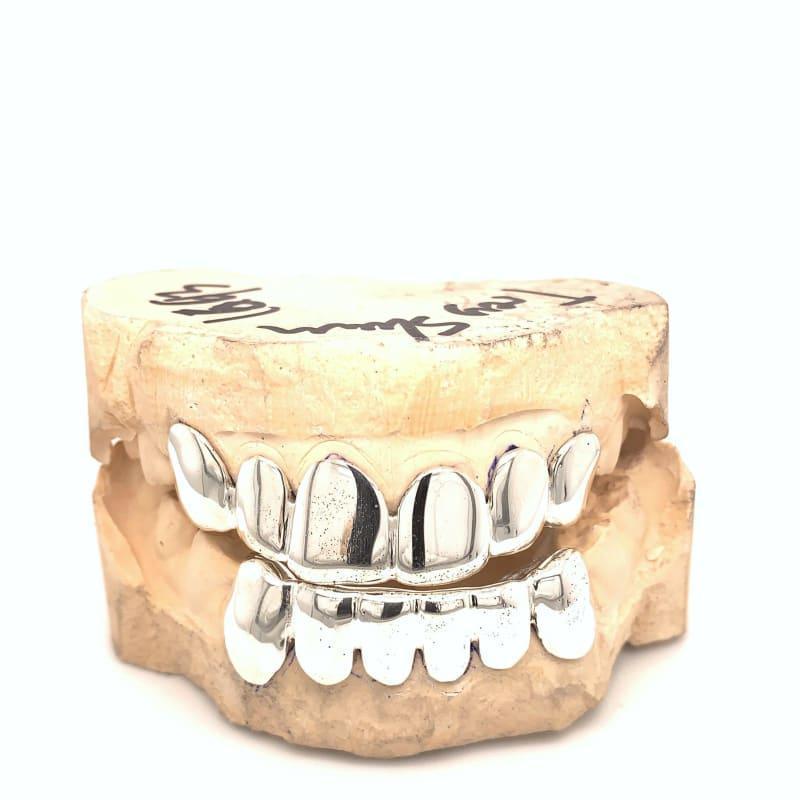 12pc Silver High Polished Grillz Set - Seattle Gold Grillz