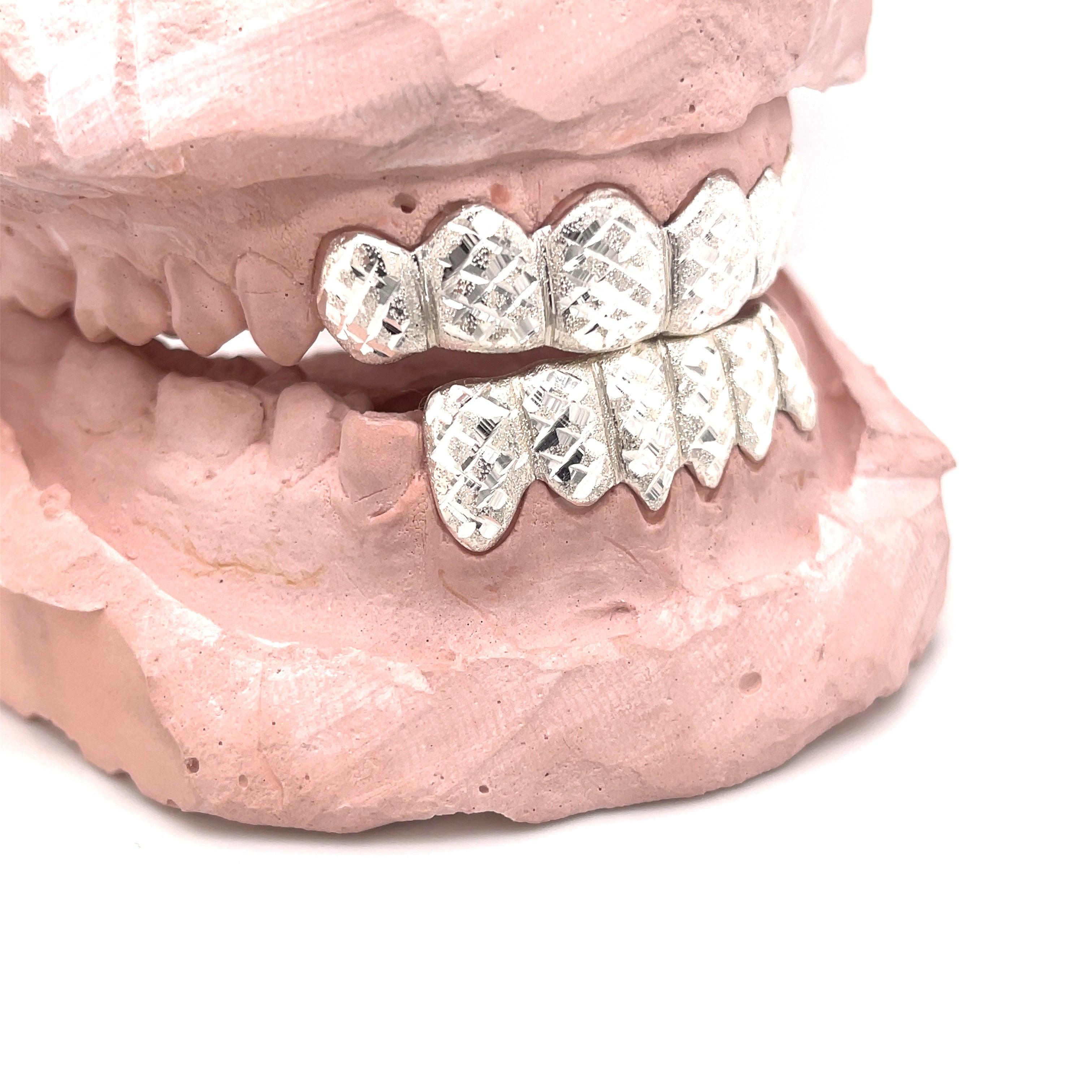 12pc Silver Snowflake Grillz - Seattle Gold Grillz