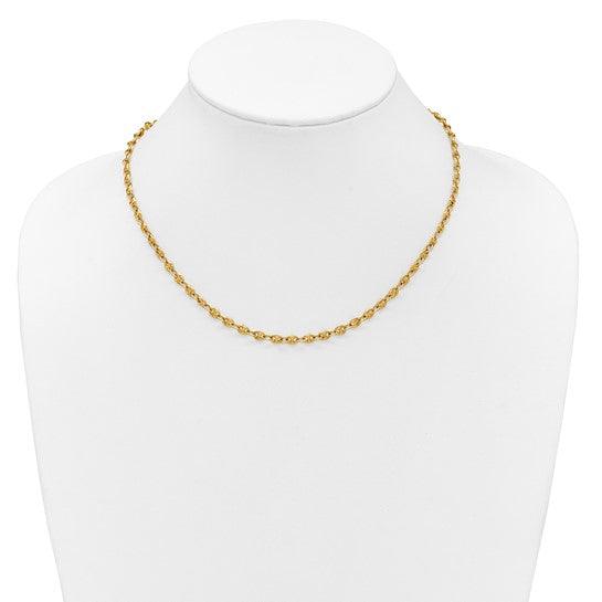 18K Polished Anchor Link Necklaces