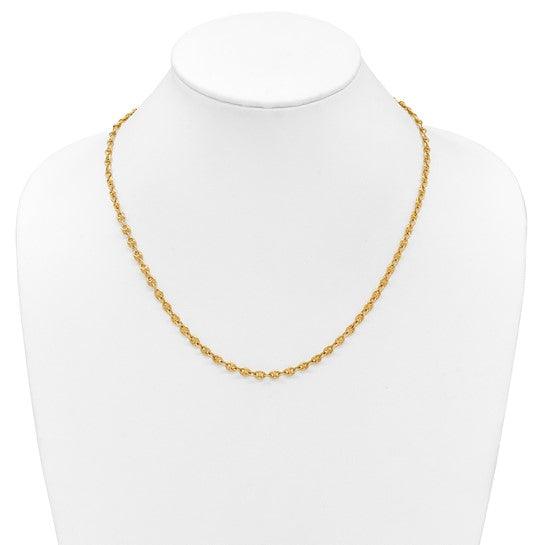 18K Polished Anchor Link Necklaces