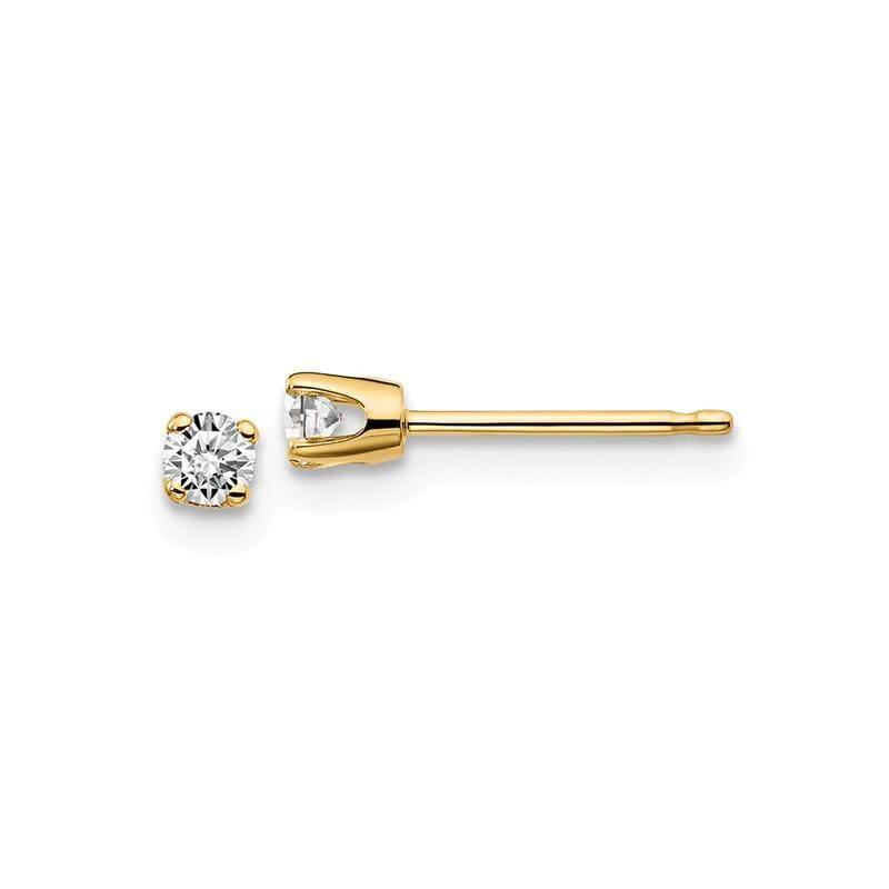 14k 0.15ct Diamond Stud Push-on Post Earrings - Seattle Gold Grillz