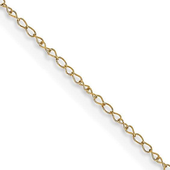 14k 0.42 mm Carded Curb Chain - Seattle Gold Grillz