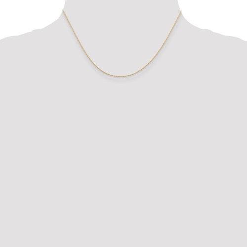 14k 0.5 mm Carded Cable Rope Chain - Seattle Gold Grillz