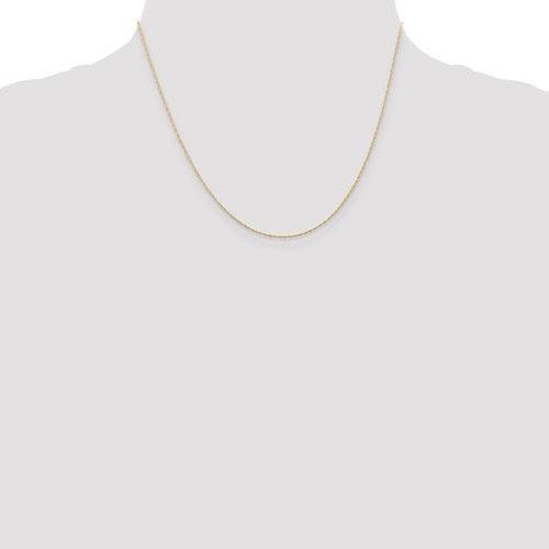 14k 0.5 mm Carded Cable Rope Chain - Seattle Gold Grillz
