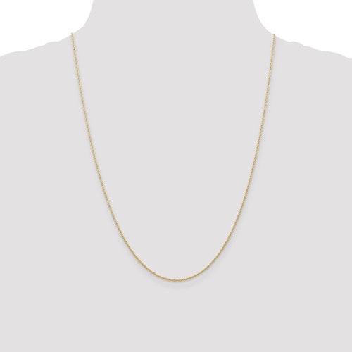 14k 0.7 mm Carded Cable Rope Chain - Seattle Gold Grillz