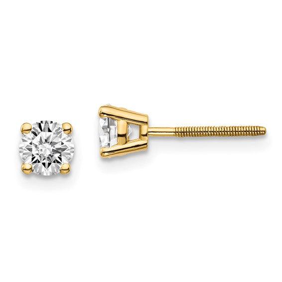 14k 0.70ct. VS2/SI1 G-I Diamond Stud Thread on/off Post Earrings - Seattle Gold Grillz