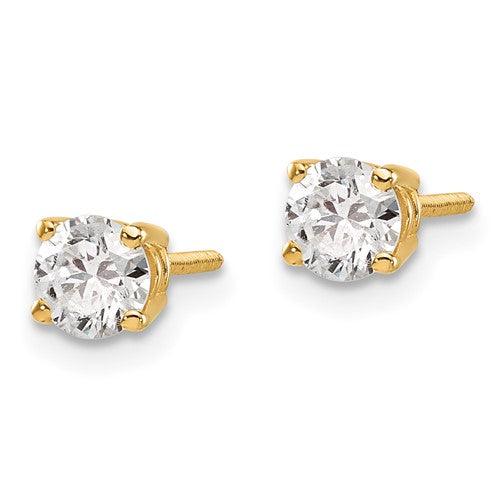 14k 0.70ct. VS2/SI1 G-I Diamond Stud Thread on/off Post Earrings - Seattle Gold Grillz