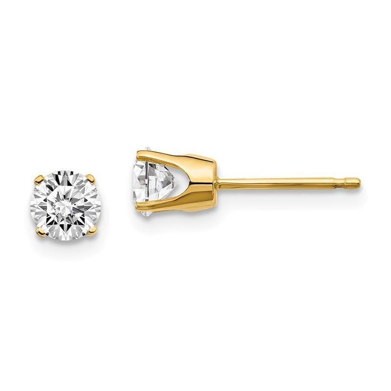 14k 0.75ct Diamond Stud Push-on Post Earrings - Seattle Gold Grillz