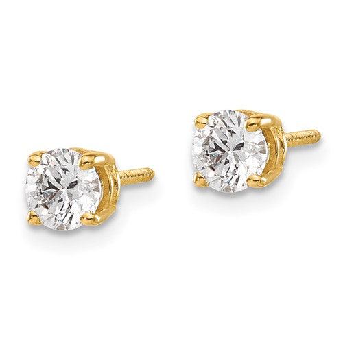 14k 0.75ct. VS2/SI1 G-I Diamond Stud Thread on/off Post Earrings - Seattle Gold Grillz
