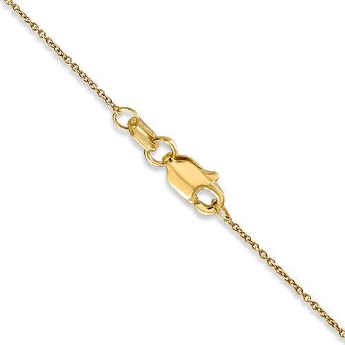 14k 0.75mm Solid Polished Cable Chain - Seattle Gold Grillz